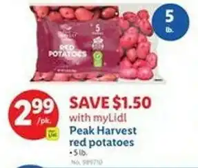 Lidl Peak Harvest red potatoes offer