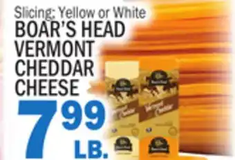 C Town BOAR'S HEAD VERMONT CHEDDAR CHEESE offer