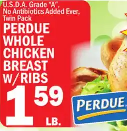 C Town PERDUE WHOLE CHICKEN BREAST W/RIBS offer