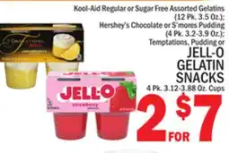 C Town JELL-O GELATIN SNACKS 4 Pk. 3.12-3.88 Oz. Cups offer