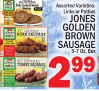 C Town JONES GOLDEN BROWN SAUSAGE offer