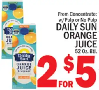 C Town DAILY SUN ORANGE JUICE offer