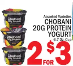 C Town CHOBANI 20G PROTEIN YOGURT offer