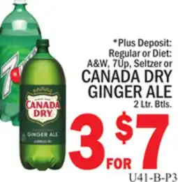 C Town CANADA DRY GINGER ALE offer