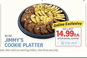 Kings Food Markets JIMMY'S COOKIE PLATTER offer