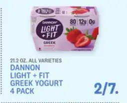 Kings Food Markets DANNON LIGHT + FIT GREEK YOGURT 4 PACK offer