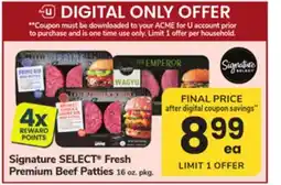 ACME Signature SELECT Fresh Premium Beef Patties offer