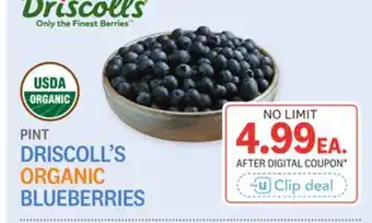 Kings Food Markets DRISCOLL'S ORGANIC BLUEBERRIES offer