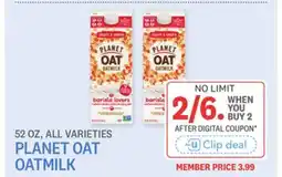 Kings Food Markets PLANET OAT OATMILK offer