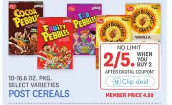 Kings Food Markets POST CEREALS offer