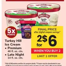 ACME Turkey Hill Ice Cream offer