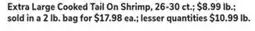 ACME Extra Large Cooked Tail On Shrimp offer