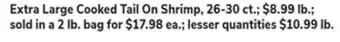 ACME Extra Large Cooked Tail On Shrimp offer