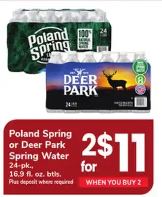 ACME Poland Spring or Deer Park Spring Water offer