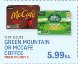 Kings Food Markets GREEN MOUNTAIN OR MCCAFE COFFEE offer