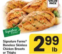 ACME Signature Farms Boneless Skinless Chicken Breasts or Thighs offer