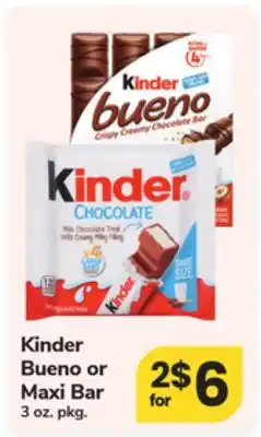 ACME Kinder Bueno or Maxi Bar offer