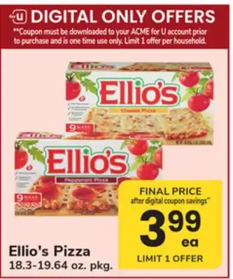 ACME Ellio's Pizza offer