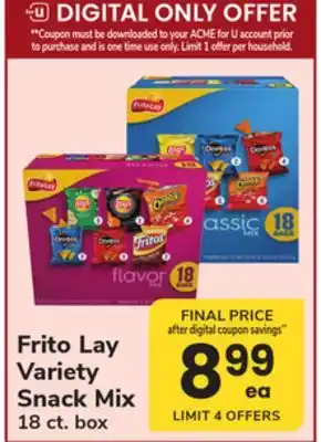 ACME Frito Lay Variety Snack Mix offer