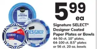 ACME Signature SELECT Designer Coated Paper Plates or Bowls offer