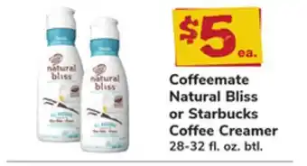 ACME Coffeemate Natural Bliss or Starbucks Coffee Creamer offer