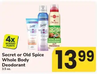 ACME Secret or Old Spice Whole Body Deodorant offer