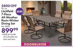 Boscov's Litchfield 7-Piece All-Weather Resin-Wicker Dining Set offer