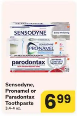 ACME Sensodyne, Pronamel or Paradontax Toothpaste offer