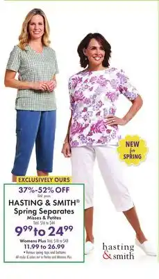 Boscov's HASTING & SMITH Spring Separates offer