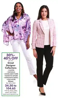 Boscov's Great Designer Collections offer