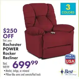 Boscov's Rochester POWER Rocker Recliner offer