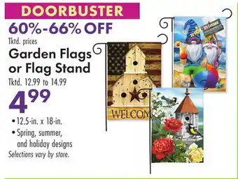 Boscov's Garden Flags or Flag Stand offer