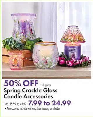 Boscov's Spring Crackle Glass Candle Accessories offer