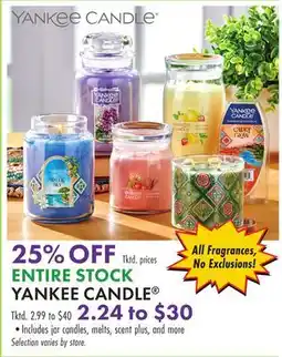 Boscov's ENTIRE STOCK YANKEE CANDLE offer