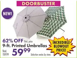 Boscov's 9-ft. Printed Umbrellas offer