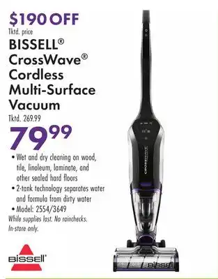 Boscov's BISSELL CrossWave Cordless Multi-Surface Vacuum offer