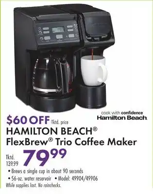 Boscov's HAMILTON BEACH FlexBrew Trio Coffee Maker offer