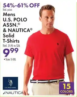 Boscov's Mens U.S POLO ASSN. & NAUTICA Solid T-Shirts offer