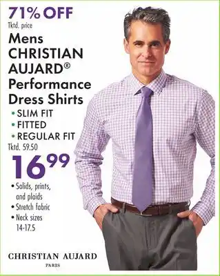 Boscov's Mens CHRISTIAN AUJARD Performance Dress Shirts offer