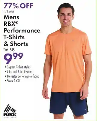 Boscov's Mens RBX Performance T-Shirts & Shorts offer