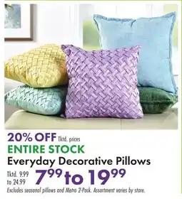 Boscov's ENTIRE STOCK Everyday Decorative Pillows offer