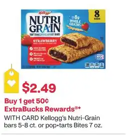 CVS Kellogg's Nutri-Grain bars 5-8 ct. or pop • tarts Bites 7 oz offer