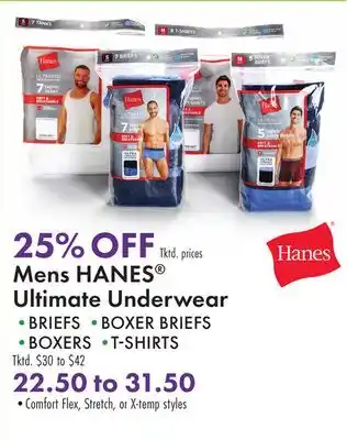 Boscov's Mens HANES Ultimate Underwear offer