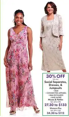 Boscov's Social Separates, Dresses, & Jumpsuits offer