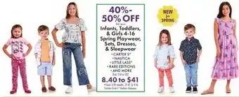 Boscov's Infants, Toddlers, Spring Playwear, Sets, Dresses, & Sleepwear offer