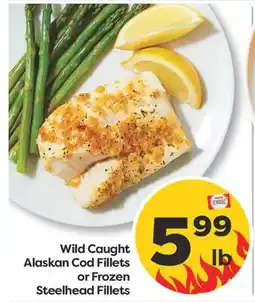 Weis Markets Wild Caught Alaskan Cod Fillets or Frozen Steelhead Fillets offer