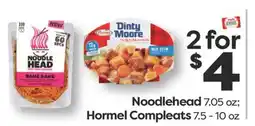 Weis Markets Noodlehead 7.05 oz Hormel Compleats 7.5-10 oz offer