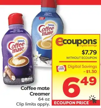 Weis Markets Coffee mate Creamer offer