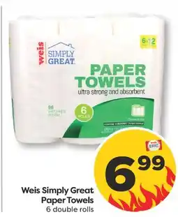 Weis Markets Weis Simply Great Paper Towels offer