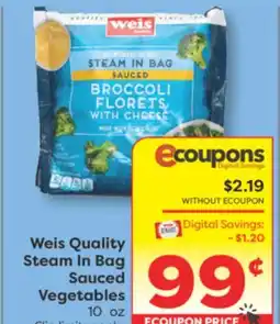 Weis Markets Weis Quality Steam In Bag Sauced Vegetables offer